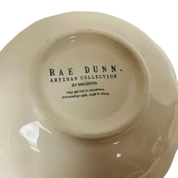 Rae Dunn Artisan Collection "Pinch" Mixing Bowl 6" Diameter White Ceramic - Picture 6 of 6